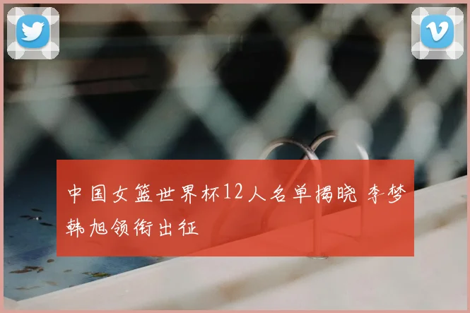 中国女篮世界杯12人名单揭晓 李梦韩旭领衔出征